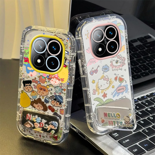 适用红米Note15Pro手机壳RedmiNote15十保护套Redmi小米新款化妆镜面全包防摔外壳RED加5G+115G男女小新kt猫