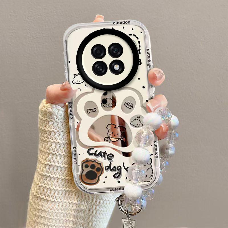 适用OPPOA6GT手机壳A6GT5G保护套OPPO新款化妆镜面软壳镜头全包防摔OPOPA高级感外壳OPA0PP0OPPA男女小狗爪印