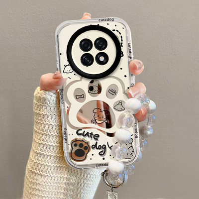 适用OPPOA6GT手机壳A6GT5G保护套OPPO新款化妆镜面软壳镜头全包防摔OPOPA高级感外壳OPA0PP0OPPA男女小狗爪印