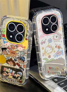 适用红米Note14Pro+手机壳RedmiNote14Por十保护套Redmi新款RED可爱加N0te化妆镜面全包防摔Pr0男女小新kt猫