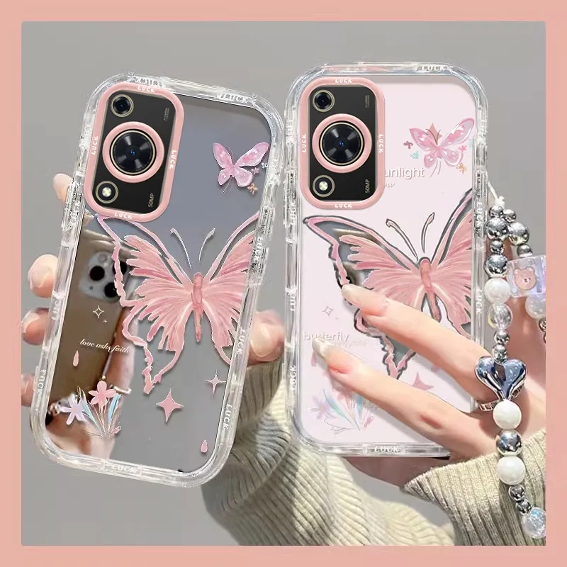 适用华为畅享70/60pro手机壳hi畅享60s新款女生畅想50/70z春日蝴蝶畅享20pro/se/10plus镜面全包麦芒20/10se