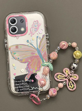 适用OPPOReno13手机壳Reno13Pro保护套reno13OPPO新款5GOPOP镜面OPReno外壳OPPReno全包防摔女OPO郁金香蝴蝶