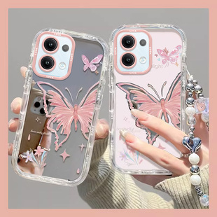 适用PGBM10手机壳OPPOPGBM10保护套OPPO型号OPP0PP0PPO新款外壳PPOPGBM高级镜面OPPGBM全包防摔男女粉底蝴蝶