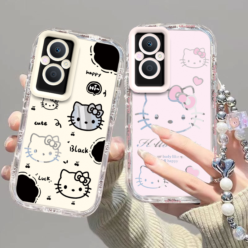 适用OPPOA96手机壳OPPO新款A96 5G套OPA/OPPA可爱A965G潮硅胶OPP0PP0PPO全包PPOA/OPOA防摔OPOPA男女黑白kt猫