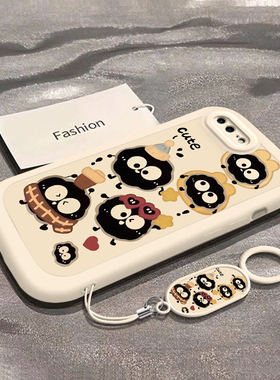 适用苹果6/7/8plus手机壳女iPhonexr新款苹果1615/14/1312/11promax高级xs全包防摔6s软硅胶7p情侣5s带帽煤球