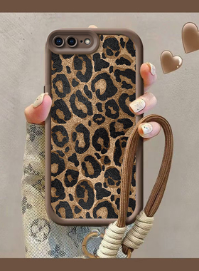 适用苹果6/7/8plus手机壳女iPhonexr新款个性软硅胶1615/14/1312/11promax高级感xs全包防摔6s7p网红时尚豹纹