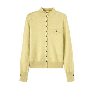 2025冬款高领纯色针织开衫上衣休闲时尚百搭针织衫女