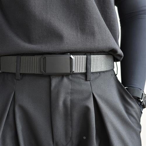 自动扣腰带男2023新款机能风潮休闲帆布尼龙皮带男款年轻人裤腰带