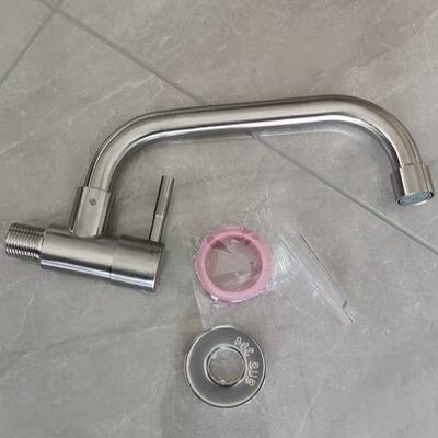 老式 SUS304不锈钢厨房龙头 单冷水龙头单把拉丝洗菜盆水槽龙头