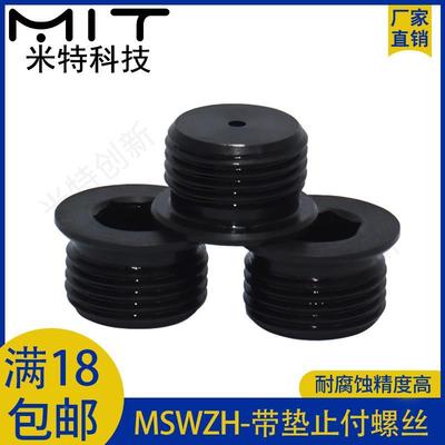 螺塞凸缘孔型MSWZH带垫止付螺丝内角M10螺塞公制MSWZ堵头顶丝ZFL