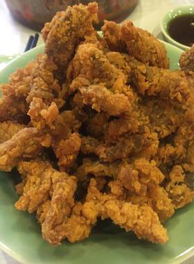 丽水泡精肉丽水特产美食半成品泡瘦肉炸瘦肉条500g下酒菜肉酥厂家