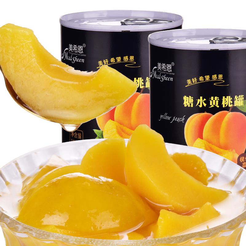 §黄桃罐头整箱312g砀山特产糖水水果罐头网红水果捞休闲食品