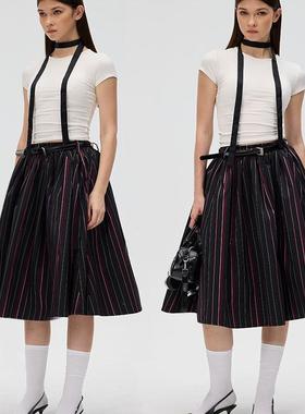 F1protagonist【悸动密语】弹力橡筋2024秋冬新品A字大摆蓬蓬裙