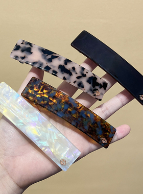 苏小北法式醋酸一字夹女2025新款高级感后脑勺横夹盘发固定弹簧夹