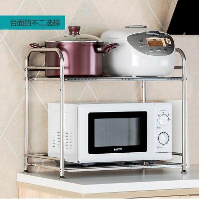 厨房烤箱微波炉收纳架多层储物架锅架杂物整理落地式不锈钢置物架