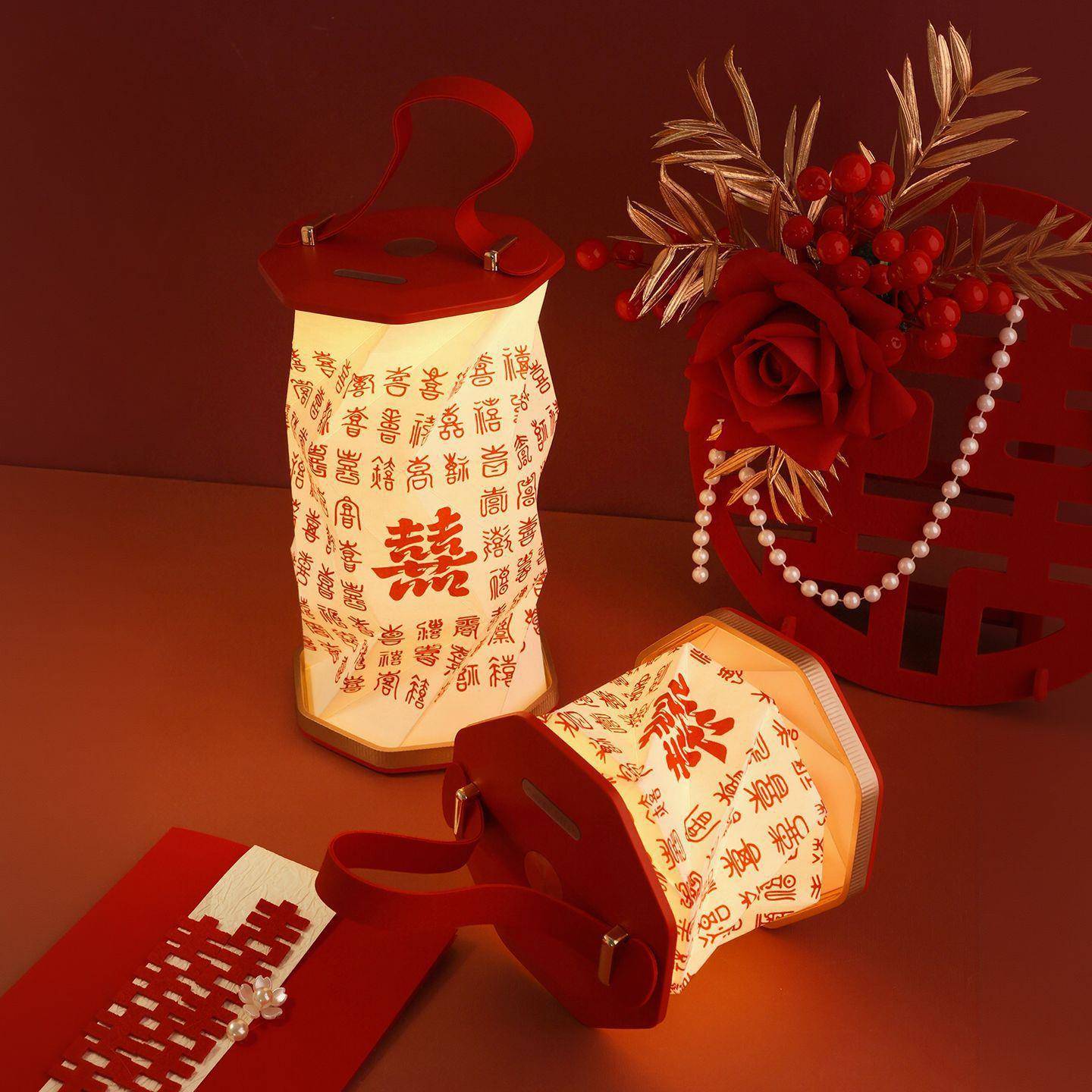 中式结婚礼物送新人高档实用长明灯一对婚房布置订婚装饰台灯摆件