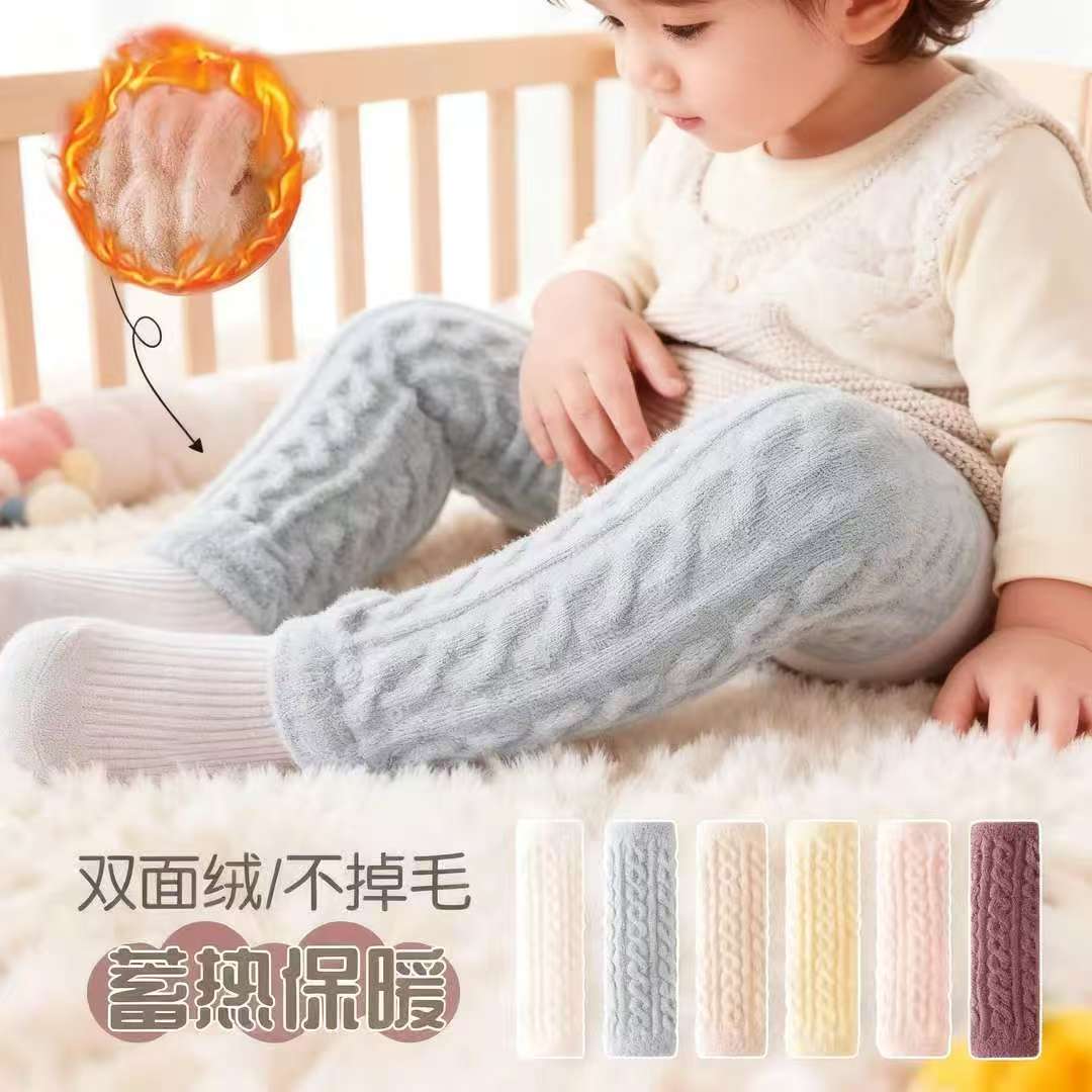 婴儿护膝秋冬加厚保暖长筒护腿袜
