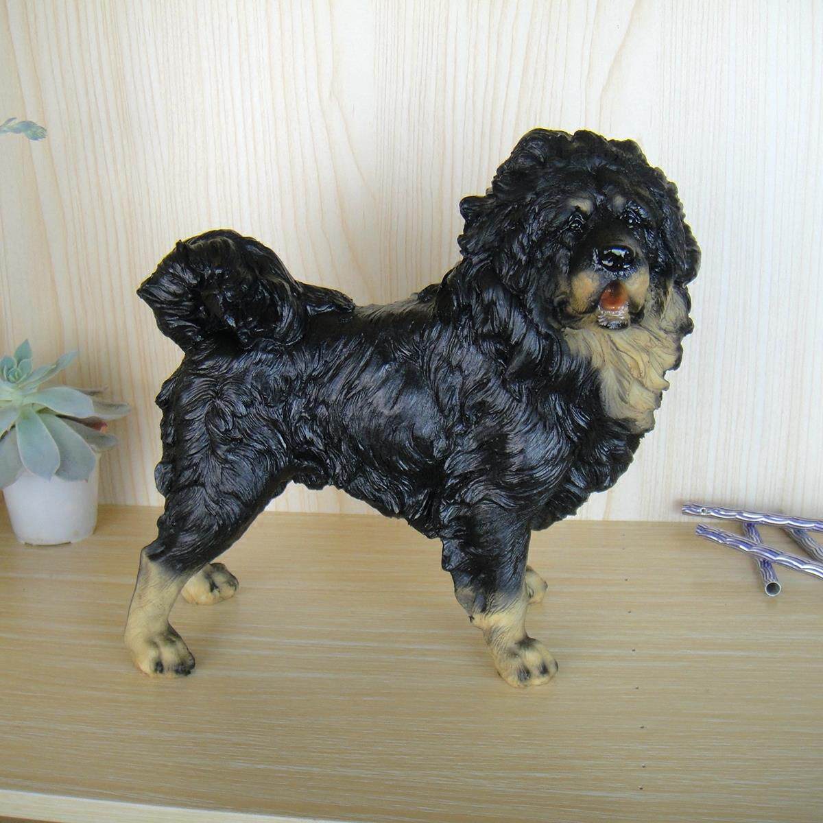 仿真藏獒摆件名犬铁包金西藏獒犬狗模型家居客厅办公室装饰品礼品