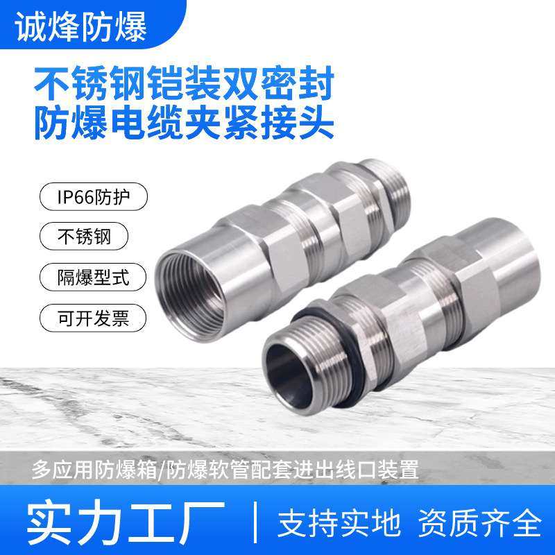 304不锈钢铠装防爆格兰头BDM-H 隔爆双密封电缆线固定接头M20*1.5,五金/工具,管接头,淘宝优惠券,粉丝福利购,淘宝优惠卷