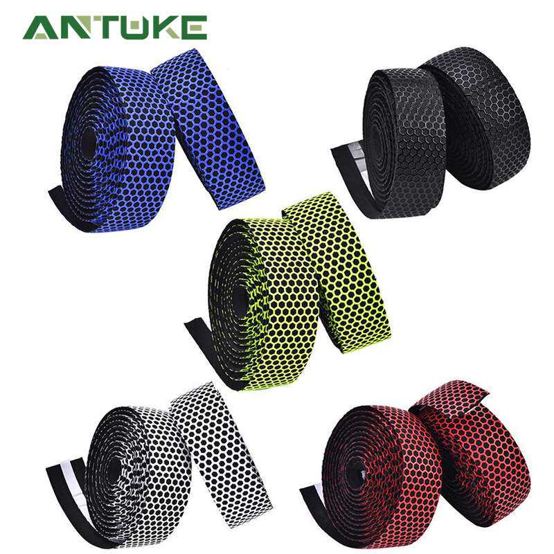 山地车花纹把带 公路车绑带 蜂窝硅胶防滑绑带 EVA减震舒适把带