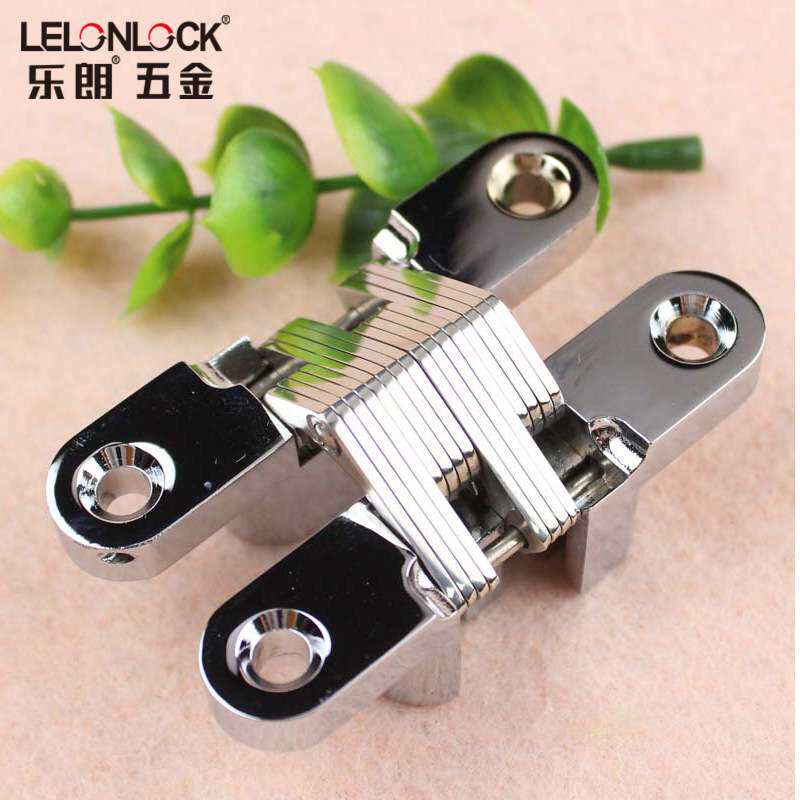 锌合金十字暗铰折叠门隐形门合页 13*60橱柜衣柜铰链小型十字铰链