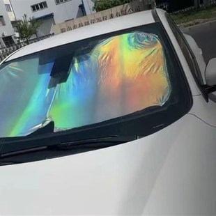 镭射汽车遮阳挡前挡风玻璃B防晒隔热遮光板不透光折叠遮阳挡 新款
