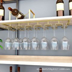 倒挂铁艺家用酒吧悬挂酒杯架葡萄酒杯架美式创意高.脚红酒杯架