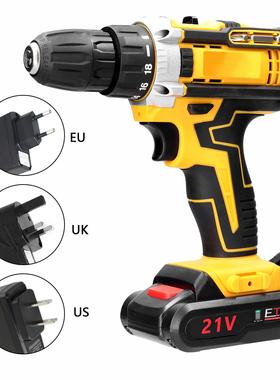 充电刀钻锂VLQ钻带电锤功能手枪钻螺丝电起子用家手电钻冲击钻电