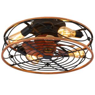 吊复古吊家扇灯客厅美式风扇灯铁叶卧室用欧式电扇业餐厅工风扇灯