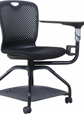 SY-3807结实6度旋转可折大0桌板会议叠椅可拼接培训讨论椅带储