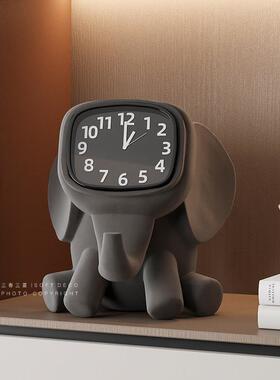 艺贝现子代简入户约玄东升玄关关时钟装饰摆件客厅面桌电视柜钟表