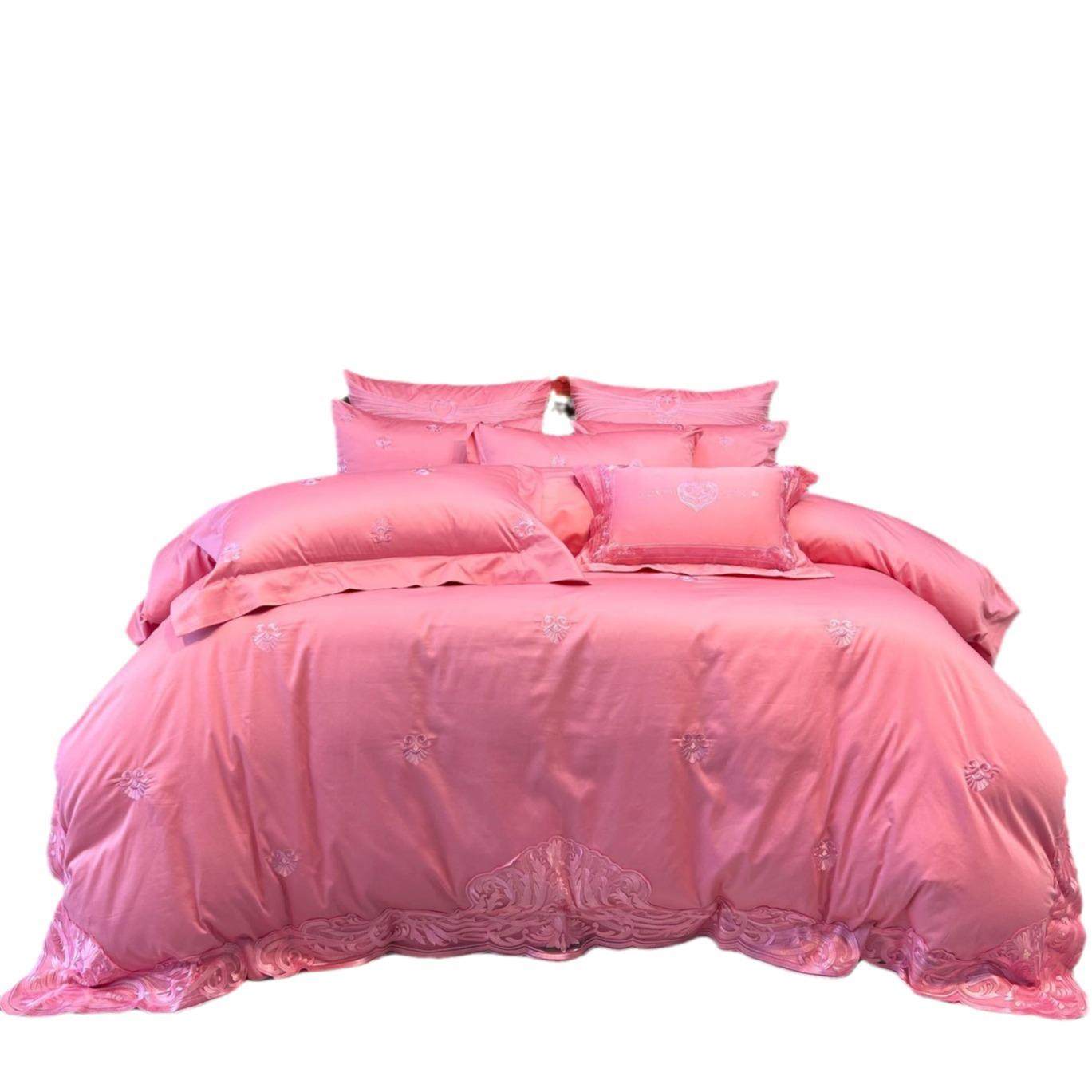 高端母婴级1嫁套0四0全棉件纯棉刺绣被套备婚粉色被H1210套婚床品,床上用品,婚庆床品套件,淘宝优惠券,粉丝福利购,淘宝优惠卷