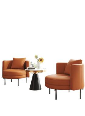 XL处OJY3971待102#意式沙发椅现代轻奢洽谈单椅人售楼会客休闲椅