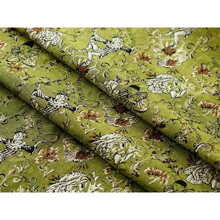 玫瑰庄园跳浮舞小色尚织提花面料金丝高密草绿时箱包丑手TT-B7-28