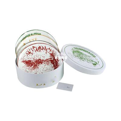 式欧骨瓷西餐盘KTP家春夏秋冬系迪列四盘装简约轻奢家用餐盘送礼