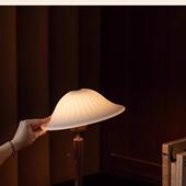 木实菇台灯复古玻璃氛围床头卧室T912高级感装 饰灯蘑小夜灯