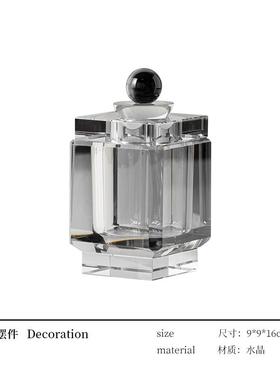 贝子现代柜轻奢几何方块水晶艺摆件电视MLB-2405柜酒办公室玻璃装