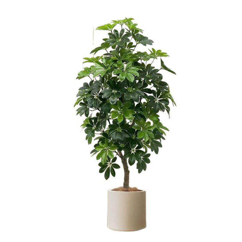 仿真绿植鸭脚木落地盆栽室内大型仿生植物摆件端轻奢装饰假树花