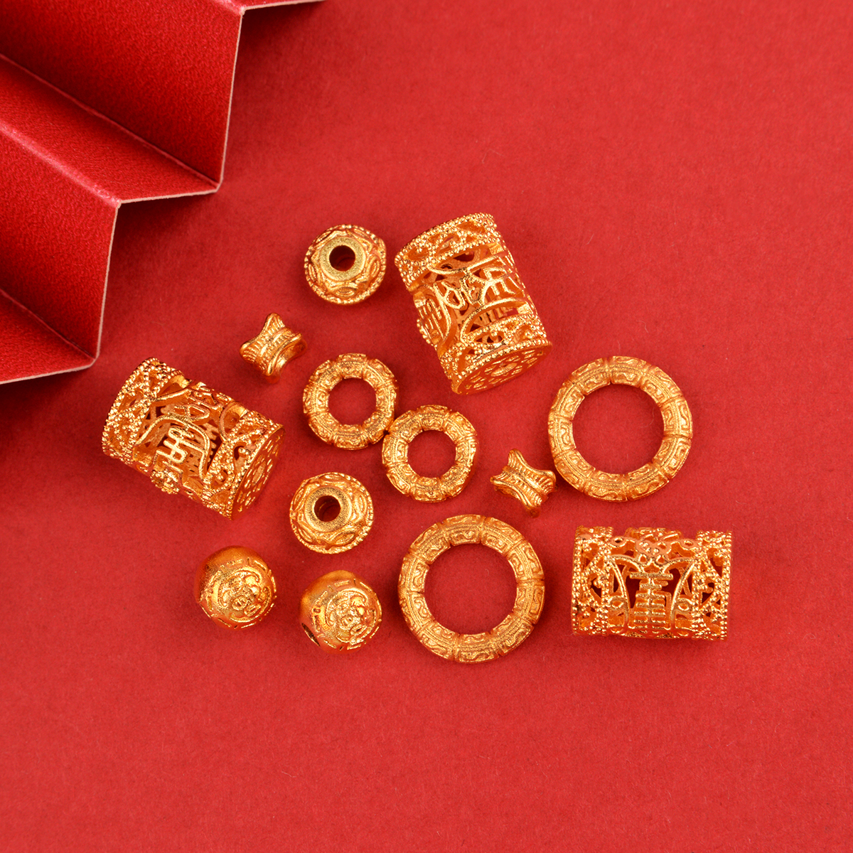 IOEKO黄铜精致花纹饰品隔珠