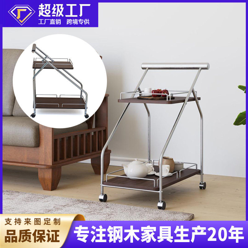 酒水手推餐车酒店活动茶水小推车可家用商用送餐车亚马逊热销
