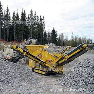 移动式建筑垃圾破碎站 鹅卵石锤式破碎制砂机 履带式大型碎石机