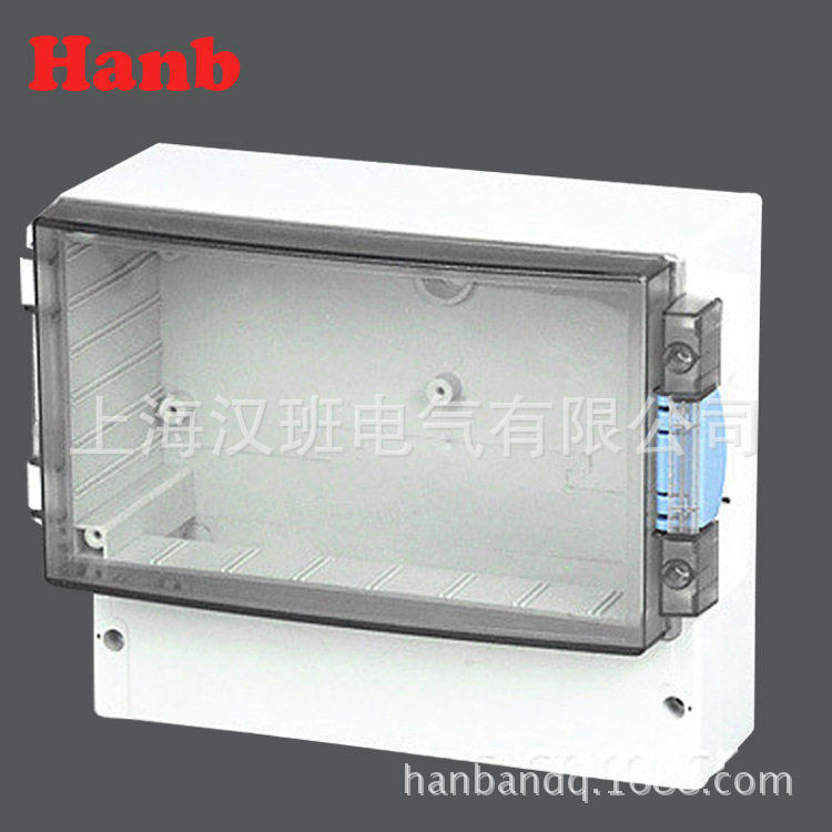 挂壁式防水仪表接线盒 182x230x110mm透明盖塑料安装盒密封盒