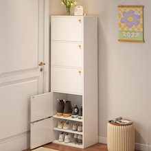 多功能鞋架多层家用门口带门鞋柜室内新款2024楼道小型收纳窄柜子