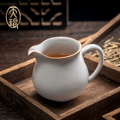 汝窑羊脂白玉釉吉祥茶海大容量高端礼品汝瓷茶器茶具瓷器功夫茶