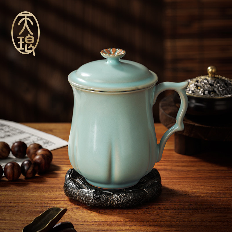 汝窑天青一般杯精品礼品大师杯精品茶具办公杯个人杯