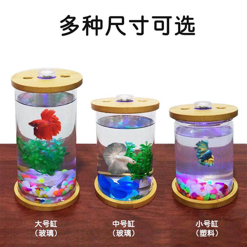 生态斗鱼缸桌面玻璃缸客厅创意小型水族箱塑料微景缸圆形小鱼缸,宠物/宠物食品及用品,桌面缸,淘宝优惠券,粉丝福利购,淘宝优惠卷
