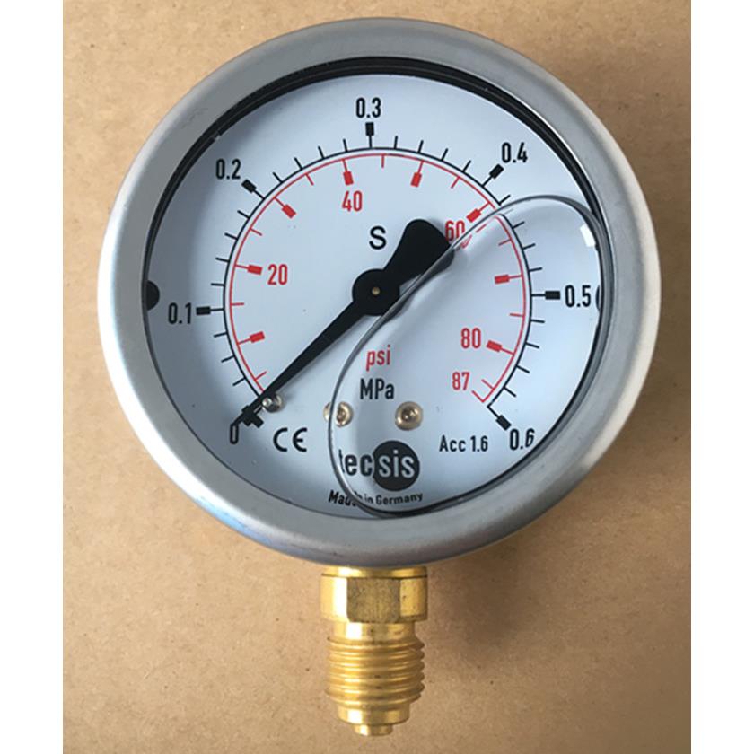 不锈钢壳体tecsis进口泰科思0-1mpa耐震压力表0-0.6MPA油压表6bar