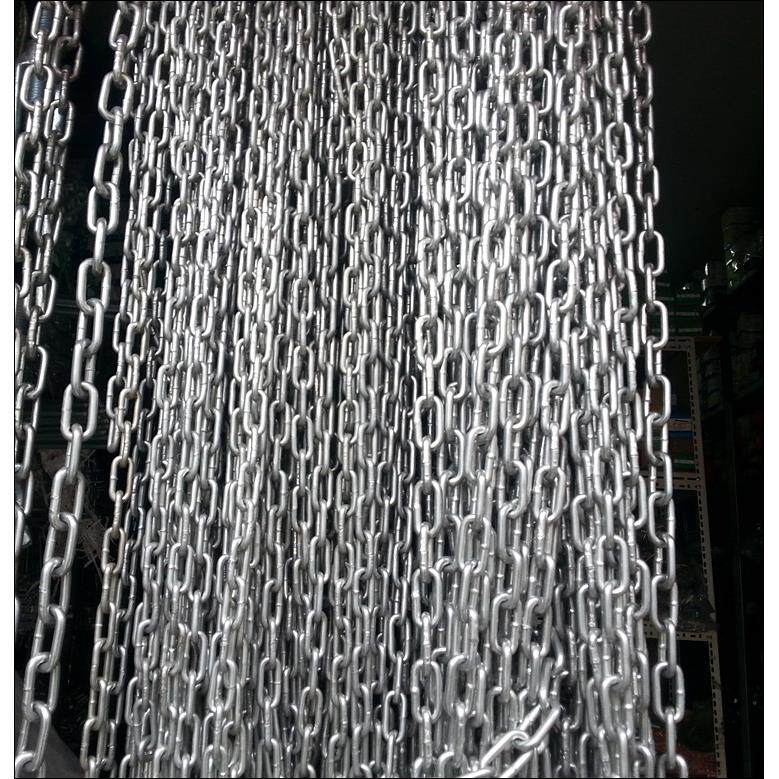 镀锌链条4mm毫米狗链子铁链条铁链子 牵引带铁环链1米镀锌链条