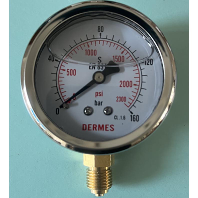 径向耐震压力表160ba立式充油液压表2300psi油压表16bar6bar60bar