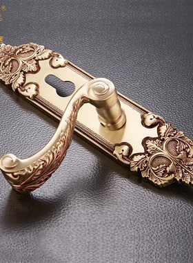 老铜匠欧式仿古全铜卧室锁室内外实木门房门锁执N手锁大门锁58238